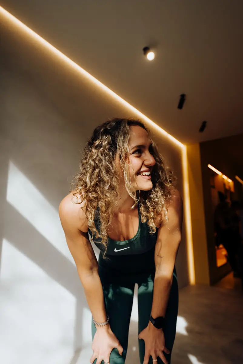 Socia de Fit Lovas tras una sesión de entrenamiento